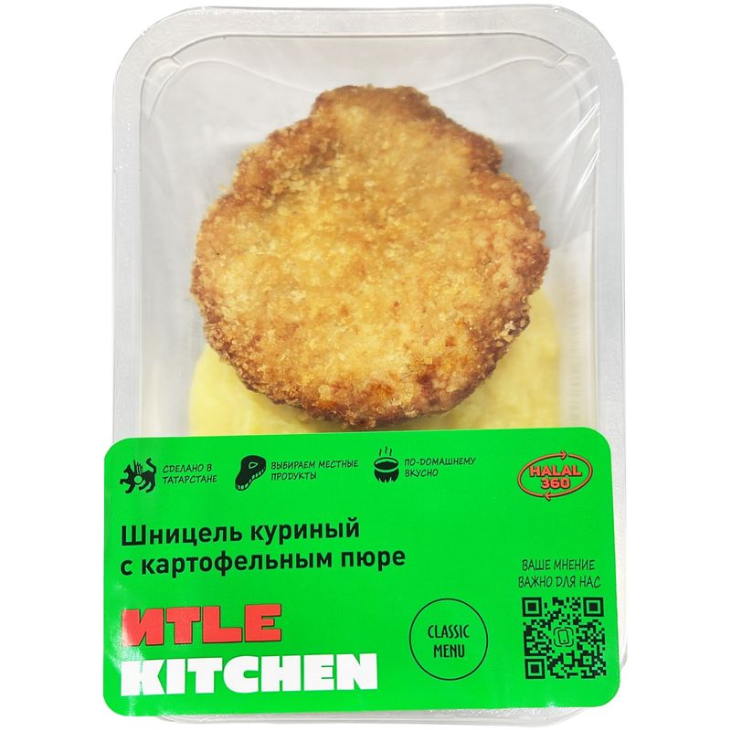 

Шницель Itle Kitchen куриный с картофельным пюре 225 г