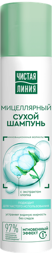 

Сухой шампунь Чистая Линия с экстрактом хлопка 200 мл