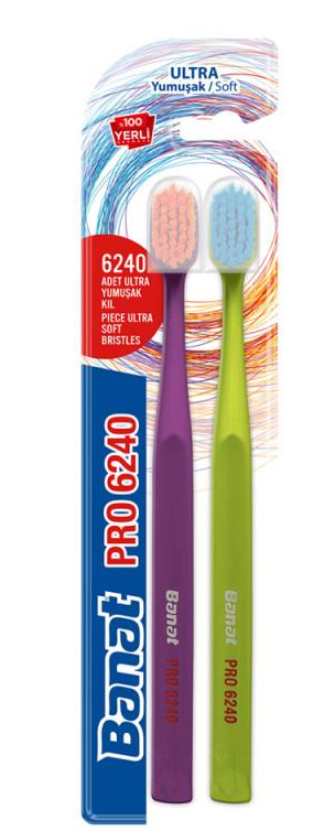 

Зубная щетка Banat Pro 6240 ультрамягкая 2 шт.