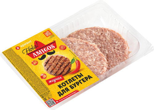 

Котлета Ариант для бургера свинина-говядина 280 г