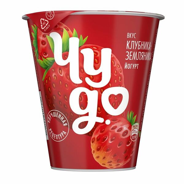 Йогурт Чудо Клубника-земляника 2% 290 г