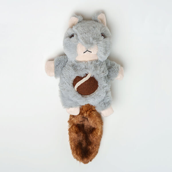 Игрушка мягкая Rurri для собак с пищалкой Белка с мячом