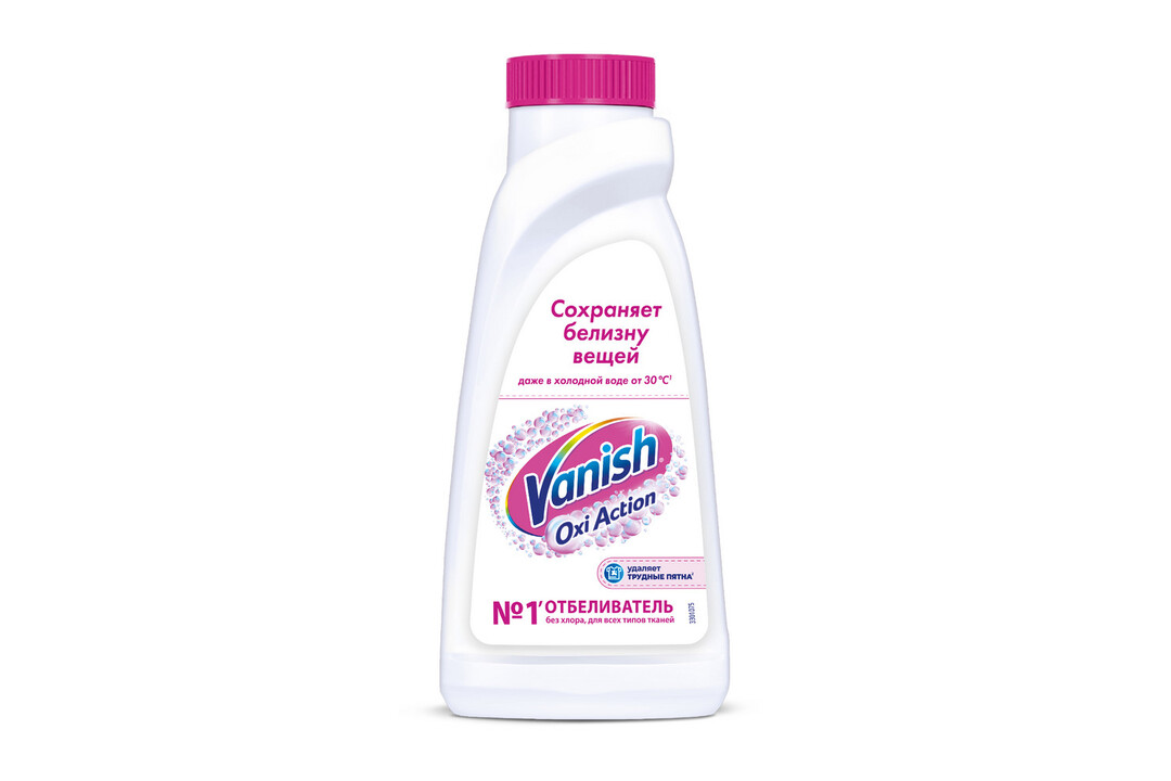 

Пятновыводитель-отбеливатель для белых тканей Vanish Oxi Action Кристальная белизна 450 мл