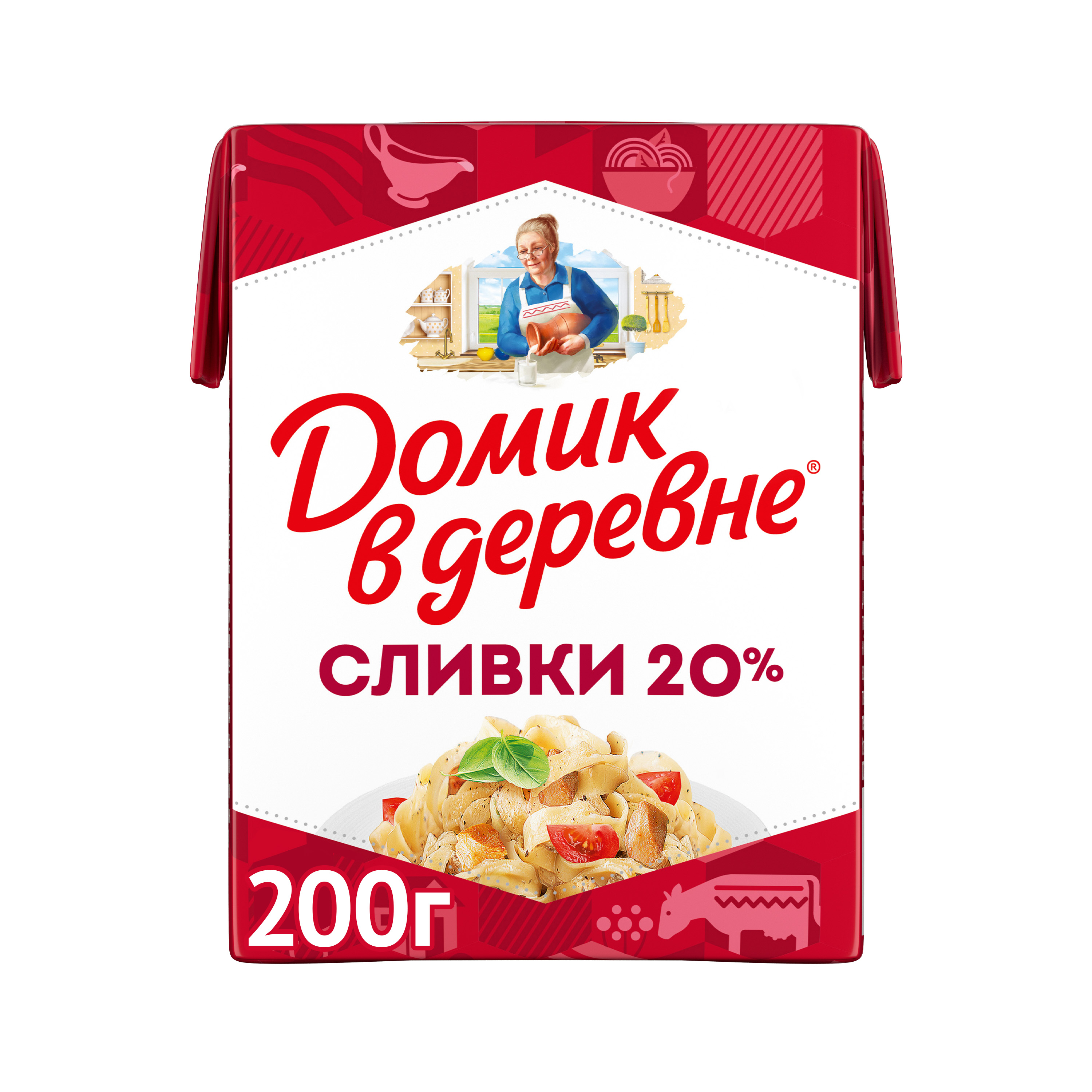 

Сливки стерилизованные Домик в деревне 20% 200 г