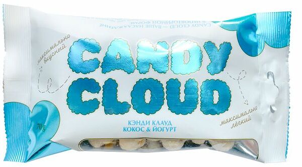 Попкорн готовый Candy Cloud в глазури со вкусом кокоса и йогурта 70 г