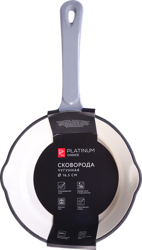 

Сковорода Platinum choice 16.5 см, индукция, эмаль, чугун, Арт. GF-16
