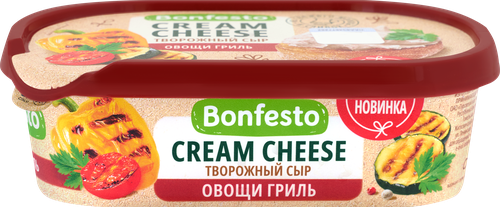

Сыр творожный Bonfesto Кремчиз с наполнителем овощи гриль 65% 140 г