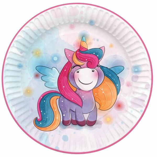 Тарелки для детей одноразовые бумажные 23см Маркет Kids, 6шт