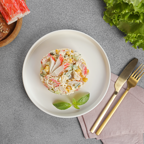 

Салат Лента Fresh Крабовый вес
