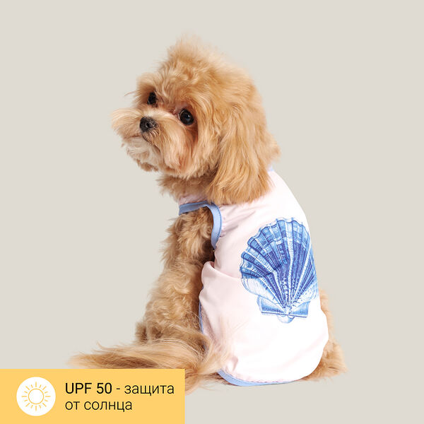 Майка Petmax розовая с ракушкой размер M