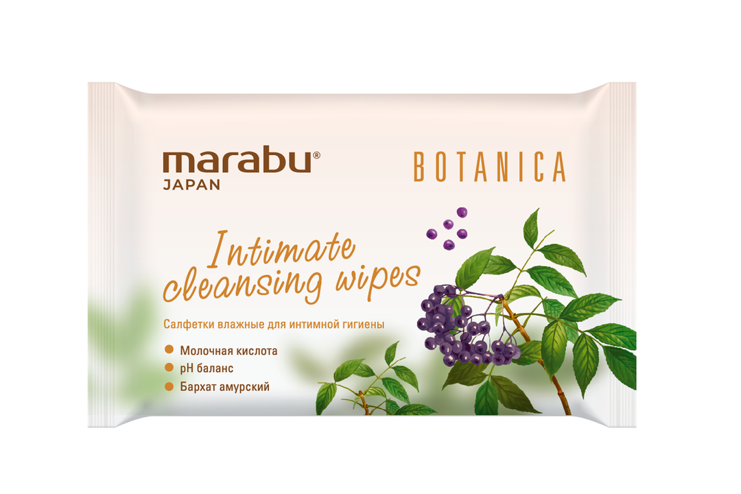 

Салфетки влажные Marabu для интимной гигиены Botanica