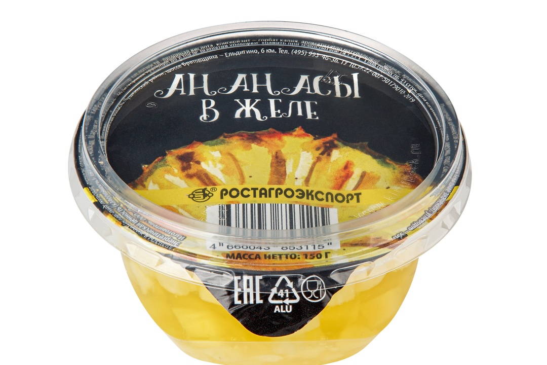 

Ананасы Ростагроэкспорт в желе 150 г