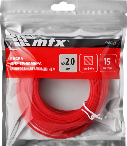 

Леска для триммера Mtx армированная алюминием квадрат 2 мм х 15 м, Арт. 96888
