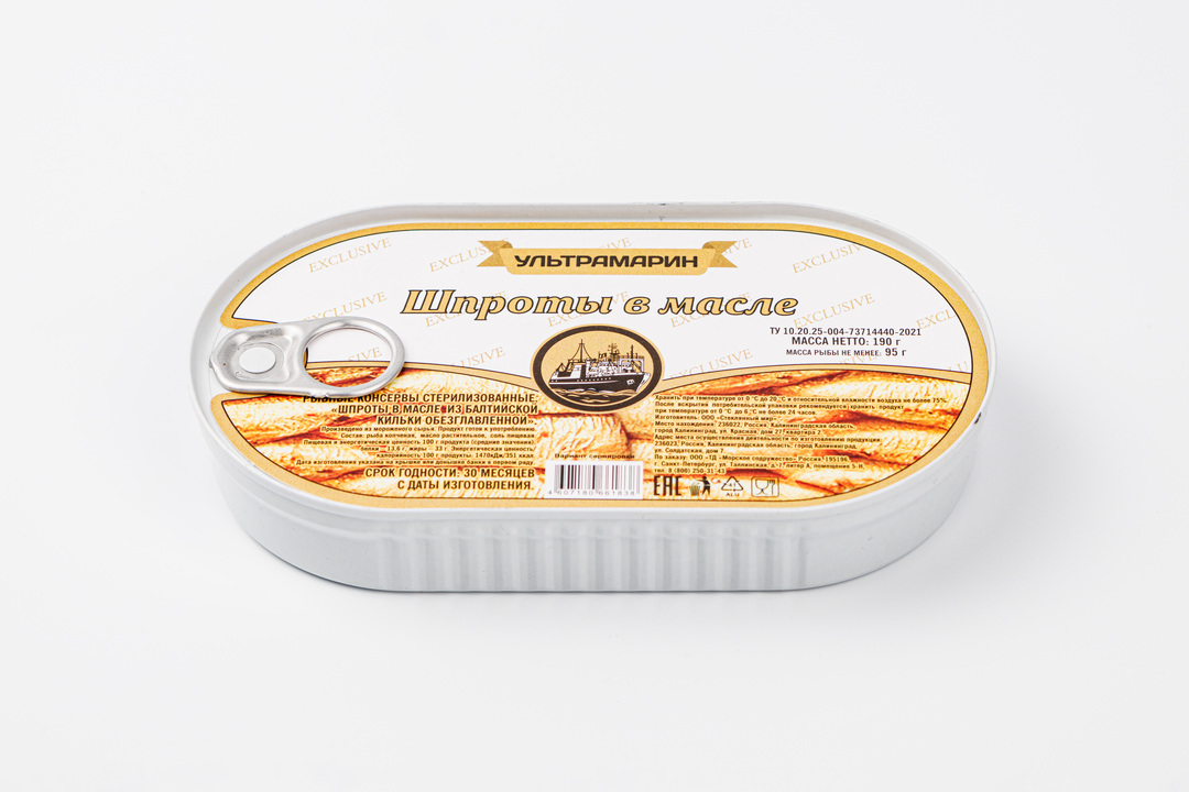

Шпроты Ультрамарин в масле 190 г