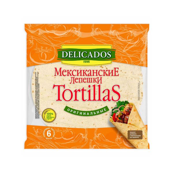 

Лепешки Delicados Tortillas мексиканские оригинальные 400 г