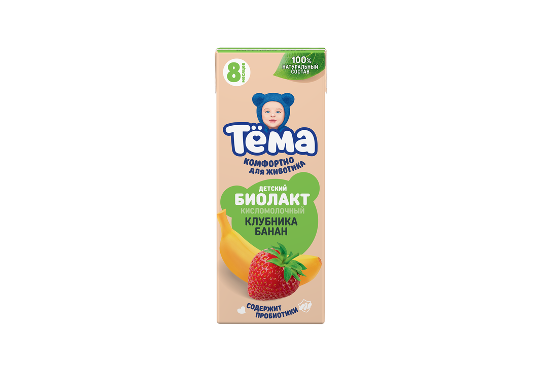 

Биолакт Тёма Клубника, банан с 8 месяцев 3% 206 г