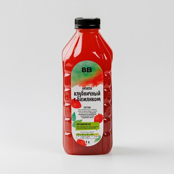 Напиток ВкусВилл клубничный с базиликом 1 л