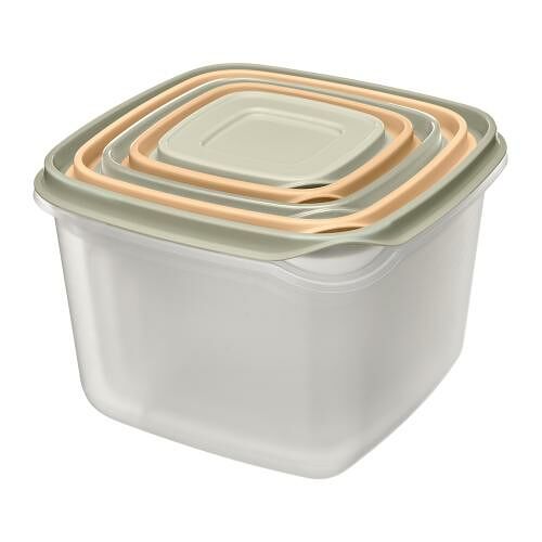 Набор контейнеров Бытпласт (0.12 л, 0.25 л, 0.45 л, 0.75 л, 1.2 л), 5 шт