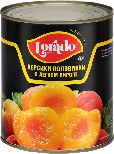 

Персики Lorado половинки в сиропе 850 г