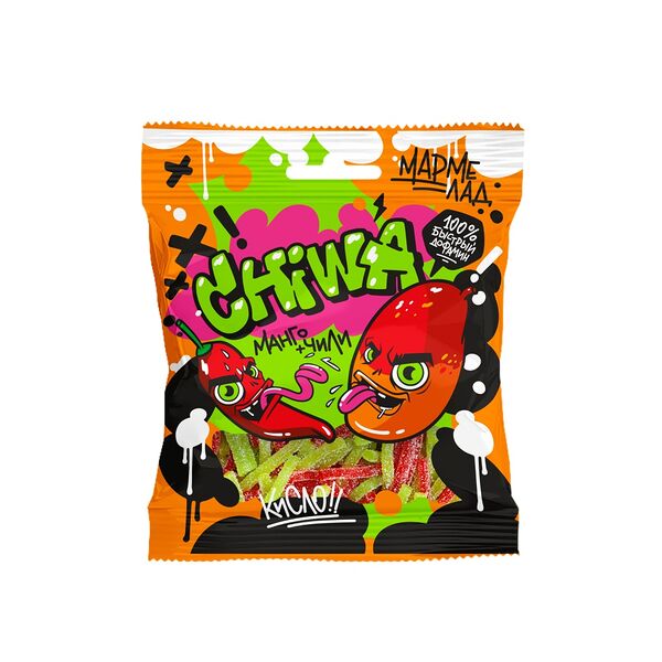 Мармелад Chiwa Кислый Манго-Чили 90 г