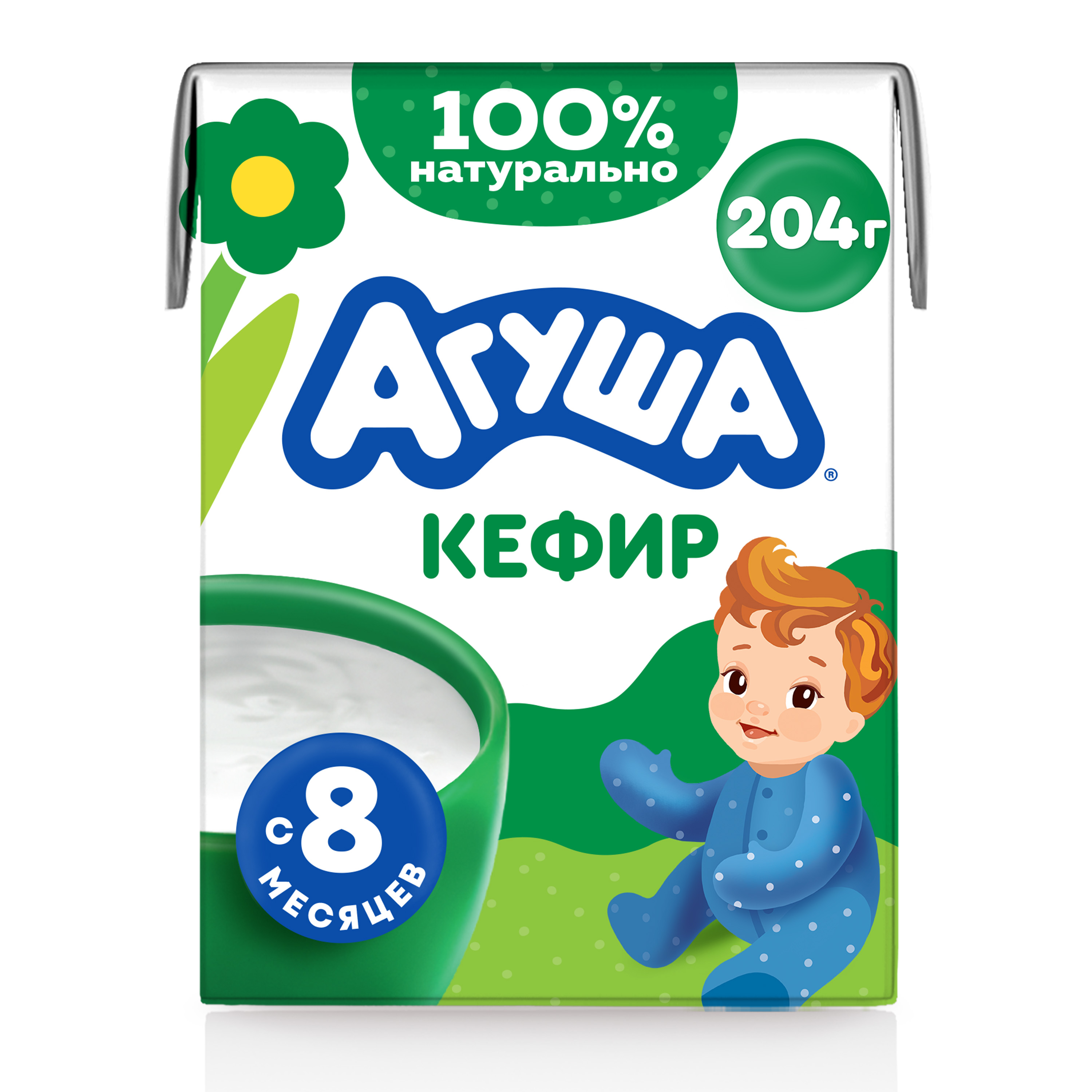 

Кефир Агуша Первая ложка 3.2% с 8 месяцев 204 г
