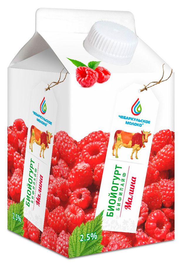 

Биойогурт питьевой Чебаркульское Молоко Бифилайф с малиной 2.5% БЗМЖ 500 г