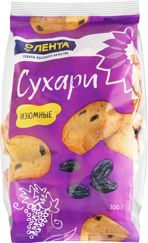 

Сухари Лента Изюмные 300 г