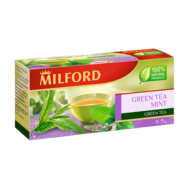 Чай Milford Мята зеленый 20 пакетиков