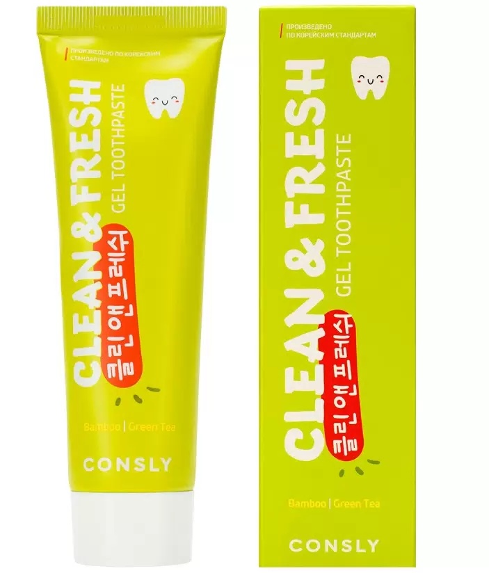 

Зубная паста Consly Clean&Fresh гелевая с экстрактами бамбука и зеленого чая 105 г