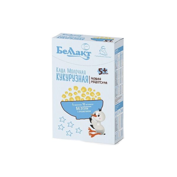 Каша сух. зерно-молочная кукурузная б/р вес 200г ДП Беллакт