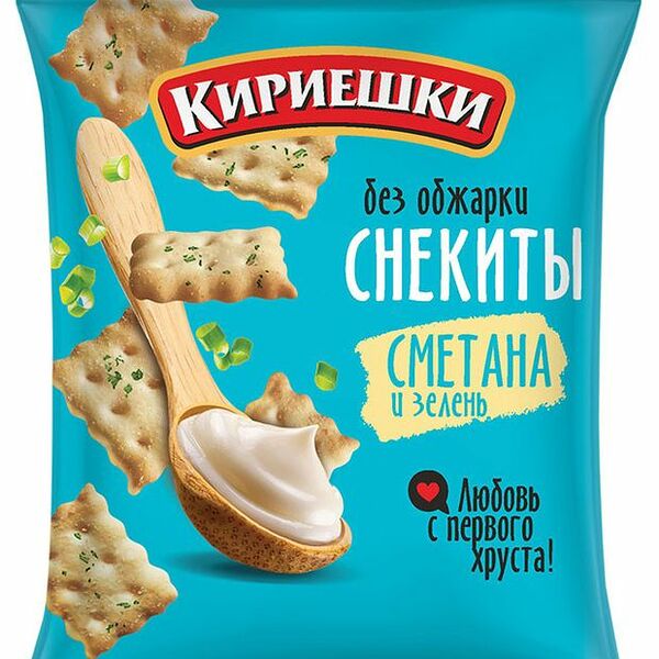 Крекер Кириешки Снекиты Сметана с зеленью 60 г