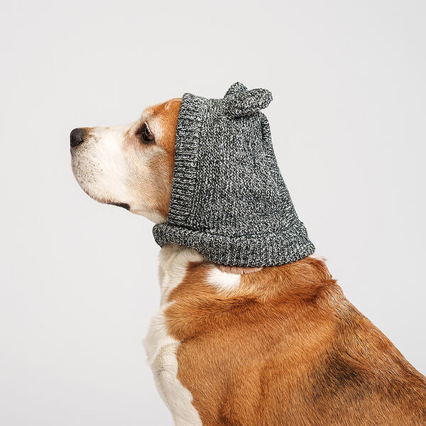 Капор Rurri серый меланж с ушками