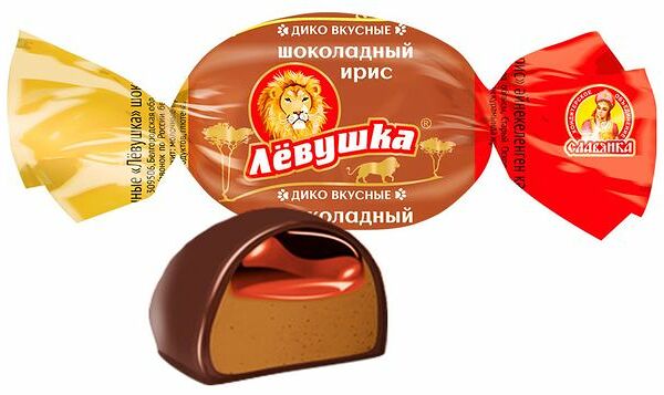 Конфеты Левушка шоколадный ирис глазированные