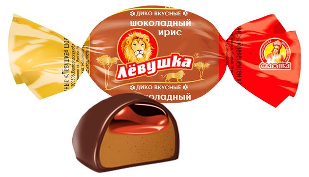 

Конфеты Левушка шоколадный ирис глазированные
