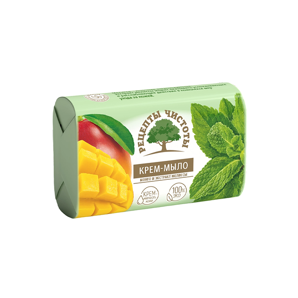 Мыло туалетное Рецепты чистоты Манго-Мелисса 100 г