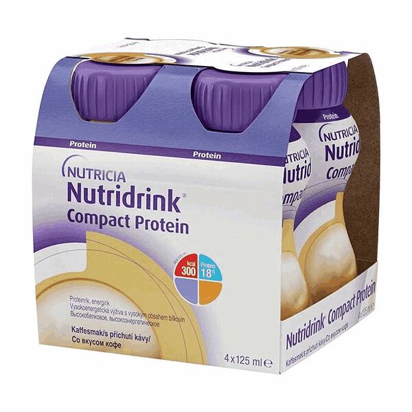 Смесь жидкая для энтерального питания Nutridrink Compact Protein кофе 125 мл 4 шт 