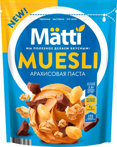 

Мюсли Matti Арахисовая паста 250 г