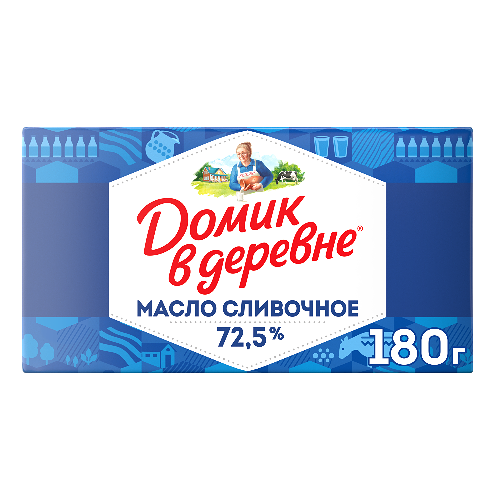 Масло сливочное Домик в деревне 72.5% 180 г