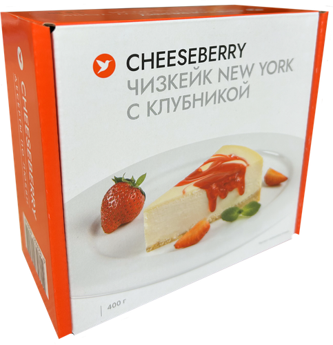 

Чизкейк сливочный Cheeseberry New York пирог с клубникой замороженный 400 г