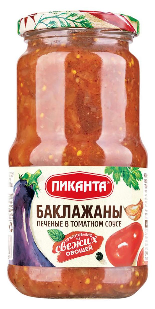 

Баклажаны Пиканта печеные в томатном соусе 450 г