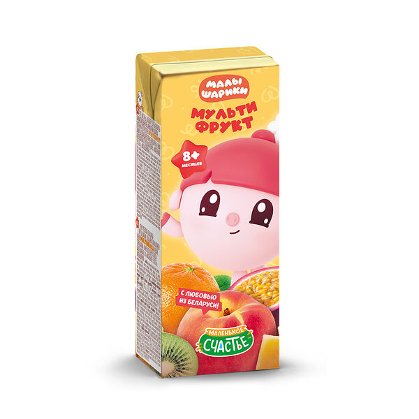 Нектар Маленькое счастье Малышарики мультифрукт 0,2л ДП