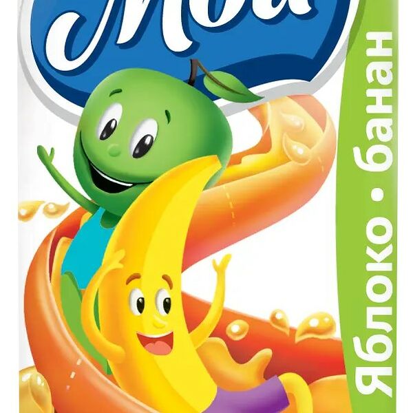 Нектар Мой Яблоко-банан с мякотью 125 мл