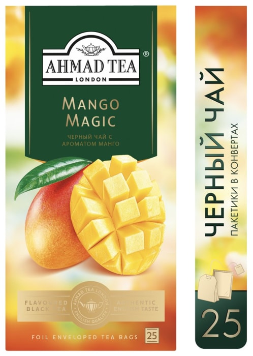 

Чай черный Ahmad Tea Mango Magic 25 пакетиков х 1.5 г