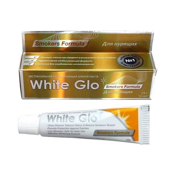 Зубная паста White Glo Отбеливающая для курящих 24 г