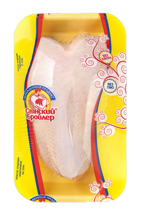 

Грудка цыпленка-бройлера Саянский бройлер с кожей охлажденная подложка вес