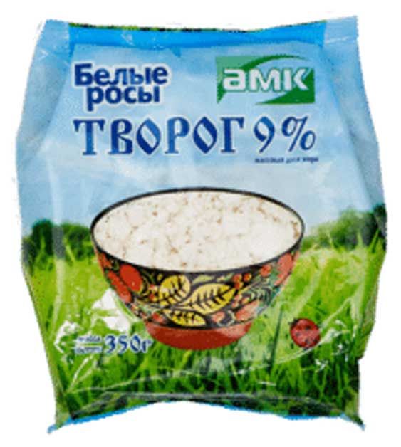 

Творог Белые росы 9%