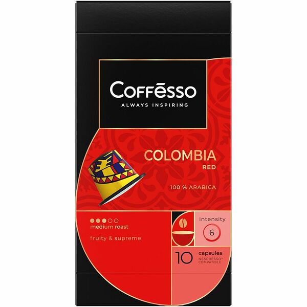 Кофе в капсулах Coffesso Colombia Red 10 шт х 5 г