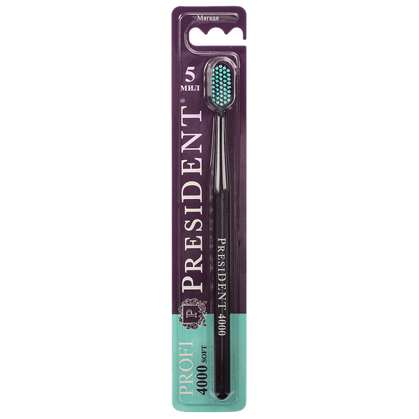 Зубная щетка President Profi 4000 мягкая 1 шт цвет в ассортименте 