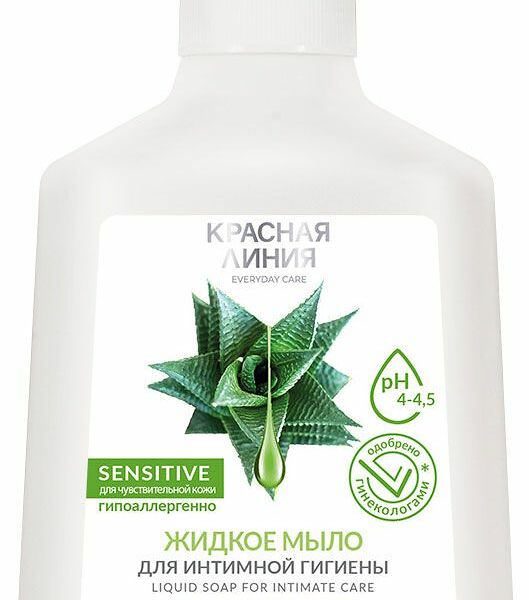 Мыло жидкое Красная линия для интимной гигиены Алоэ Вера