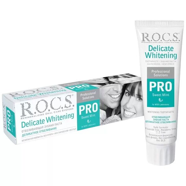 Зубная паста R.O.C.S Pro Sweet Mint Деликатное отбеливающая 135 г